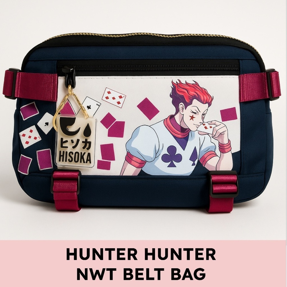 Bioworld Hunter x Hunter Hisoka Anime Fanny Pack Crossbody Waist Bag Streetwear